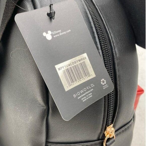 NWT Disney Bioworld Mickey Mouse Black & Red Mini Backpack - Picture 6 of 6